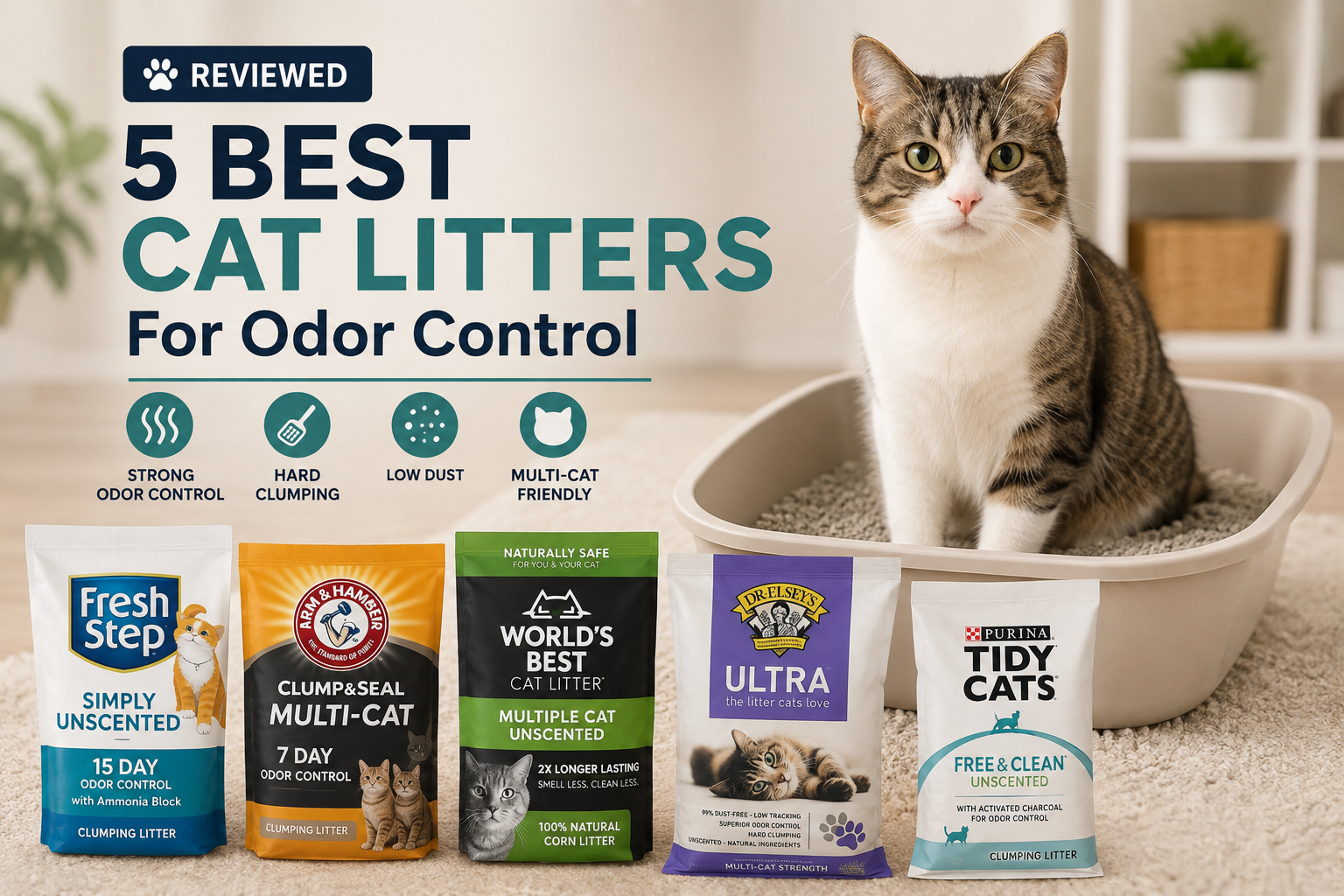 Best Cat Litter for Odor Control: 5 Top Picks for 2026