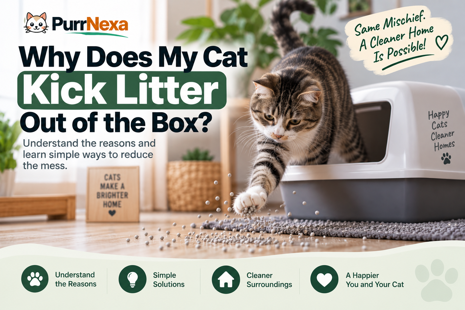 Why Does My Cat Kick Litter Out of the Box?